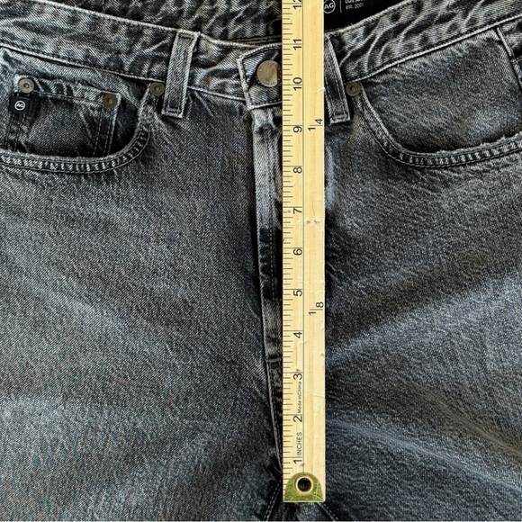 AG Mari High-Rise Slim Straight Jeans 26 Distortion Black Y2K Grunge 90s Denim - Picture 8 of 10